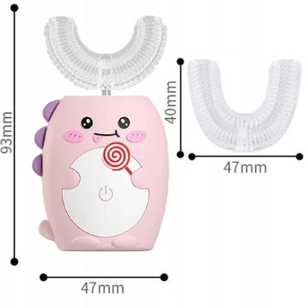 Sonic toothbrush for children EVI KIDS 360 st version with UV - pink