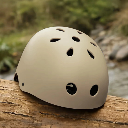 DĚTSKÁ cyklistická helma EVI KIDS na kolo, skateboard, kolečkové brusle 48-55 cm 1-5 let - Béžová