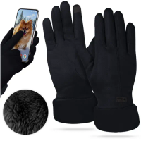 WOMEN’S WINTER TOUCHSCREEN GLOVES WARM INSULATED FOR PHONE BLACK ELEGANT