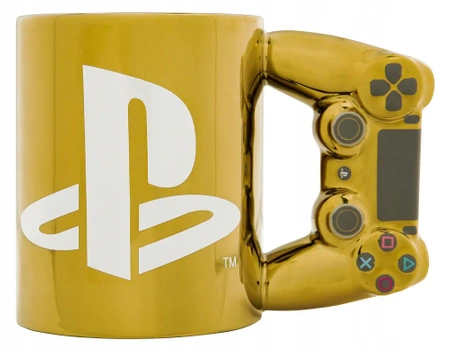 PLAYSTATION PAD Keramický hrnek s ovladačem PS4 PS5 - zlatý