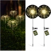 Lampa solarna zewnętrzna ogrodowa dmuchawiec Fajerwerki FIREWORKS 120 LED - zestaw 2 sztuk