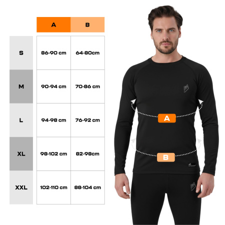 MEN'S THERMOACTIVE UNDERWEAR SET THERMAL CLOTHING KIT FOR WINTER SIZE L
