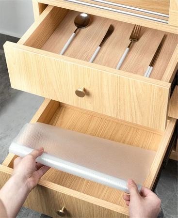 Protective mat for cabinet drawers anti-slip XXL 300x50 cm - colourless