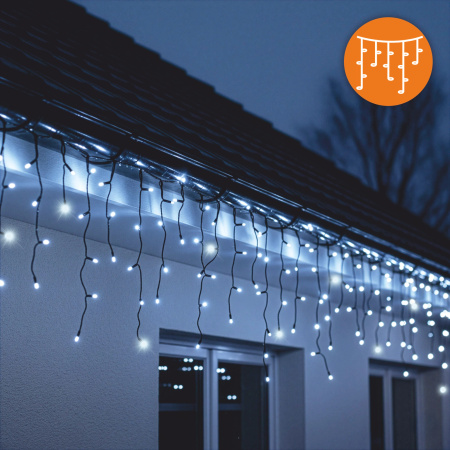 OUTDOOR LIGHTS 500 LED ICICLES 24m CHRISTMAS GARLAND Fairy Curtain Lights IP 44