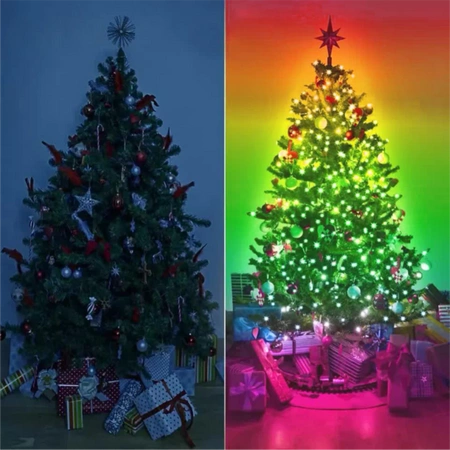 Lampičky vánoční barevné OVLÁDÁNÍ Z TELEFONU BT 200 LED 20M + APP