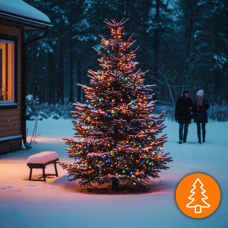 OUTDOOR CHRISTMAS LIGHTS 500 LED CHRISTMAS LIGHTS FOR CHRISTMAS TREE 35m XXL - MULTICOLOR