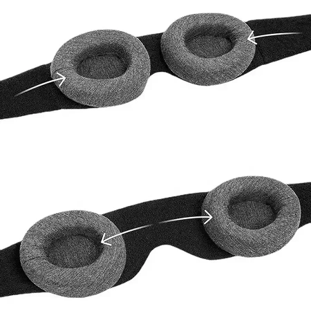 3D PREMIUM BLACKOUT ergonomická maska na oči na spaní - šedá