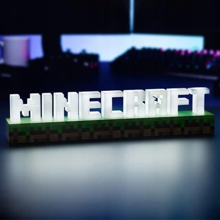 3D lampa MINECRAFT ICON LOGO - velké noční světlo LED