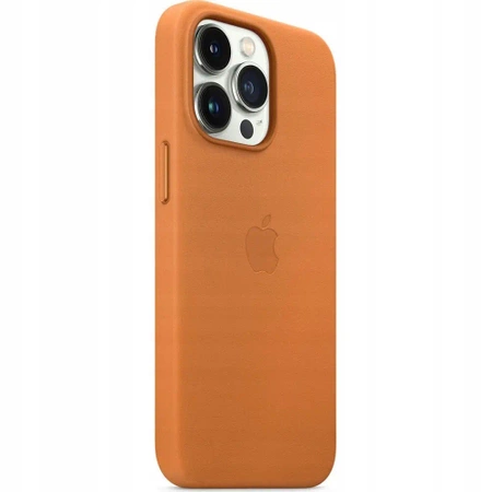 Oryginalne etui APPLE iPhone 13 Pro Max Skórzane - Brązowe (Golden Brown) - MM1L3ZM/A