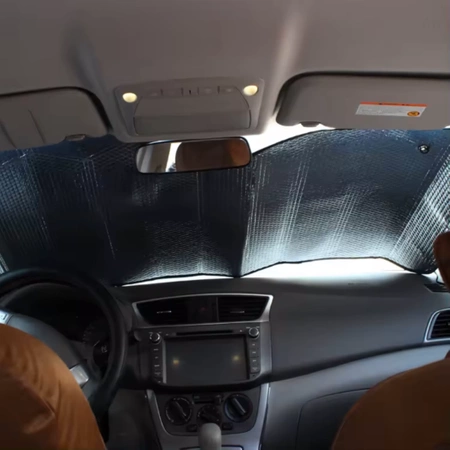 Anti-frost sunshade mat for car windows, LARGE, 180x70 cm