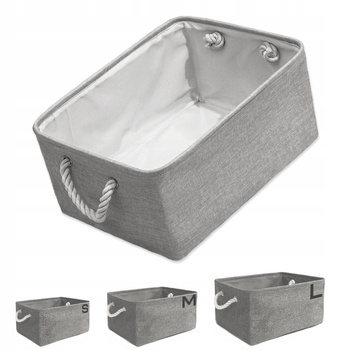 Sada 3x organizérů (S, M, L), úložných košů, organizérů - šedá barva