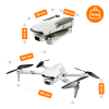 DRONE FlyPro10 2 CAMERAS BRUSHLESS MOTORS HOVER WIFI 3x20min 2KM TOY