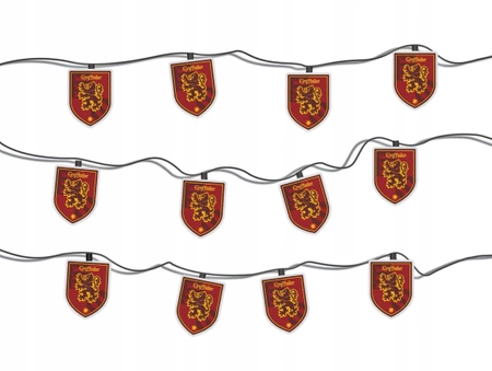 Lampki ozdobne choinkowe HARRY POTTER z herbem Gryffindor HOGWART