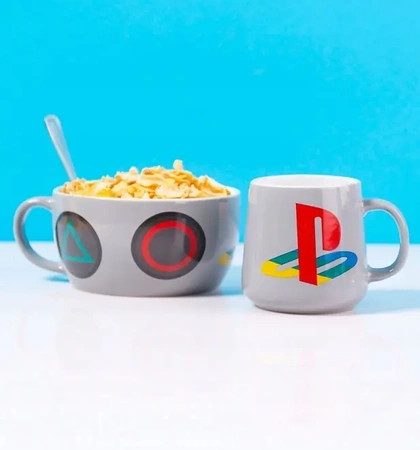 PlayStation PS4 PS5 SONY breakfast set mug and bowl