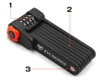 EVI BIKE folding bike chain - 830/5V combination lock