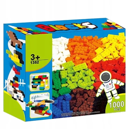 Klocki konstrukcyjne EVI KIDS bardzo duży kreatywny zestaw - mix 1000 sztuk