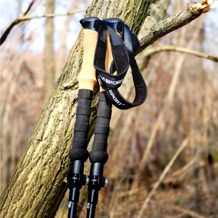 TREKKING POLES Foldable Adjustable Walking Sticks NORDIC WALKING Mountains | ALUMINUM