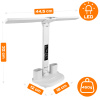 STOLNÍ LAMPA LED DVOJITÁ STOLNÍ SVÍTIDLO HODINY ORGANIZÉR TEPLOTA DATUM 6V1