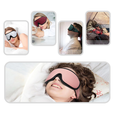 3D páska na oči prodyšná ergonomická maska černá