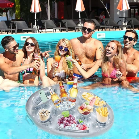PŁYWAJĄCY STOLIK DO BASENU JACUZZI DMUCHANY BAREK NAPOJE DRINKI PRZEKĄSKI