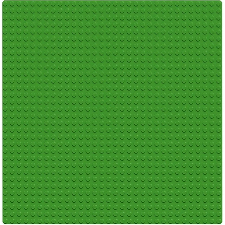 Construction board for LEGO STANDARD bricks - green