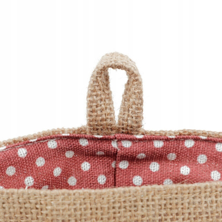 Pojemniki kuchenne BOHO lniane organizery zestaw 3 sztuk