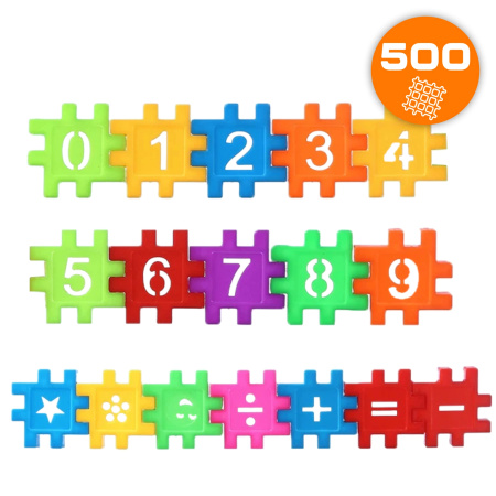 WAFFLE CONSTRUCTION BLOCKS EDUCATIONAL BUILDING PUZZLE FOR CHILDREN - 500 PCS