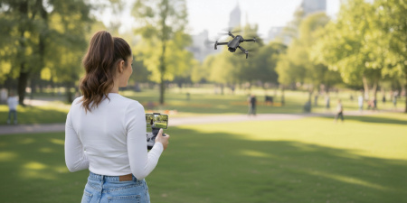 DRON HRAČKA FlyPro2X NASTAVITELNÉ 2 KAMERY BEZKARTÁČOVÉ MOTORY 30min WIFI