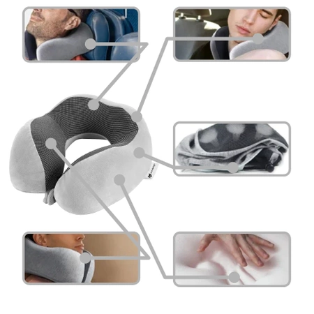 KRK CESTOVNÍ POLŠTÁŘ, TURISTICKÝ, OPĚRKA HLAVY VISCO MEMORY FOAM