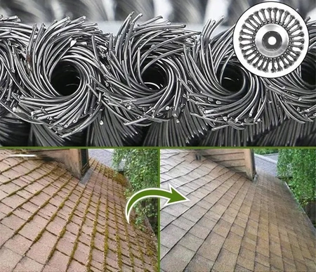 Head for petrol scythe, trimmer - wire brush weave for ankle cleaning