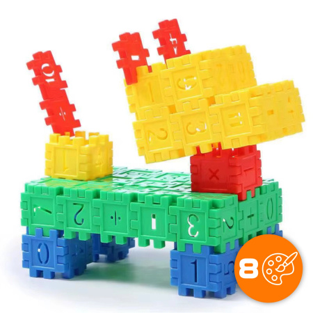 CONSTRUCTION WAFFLE BLOCKS EDUCATIONAL BUILDING PUZZLES BLOCK SET - 300