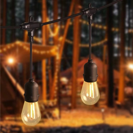 ZAHRADNÍ SVĚTELNÝ ŘETĚZ Venkovní 10M Žárovky 10+1 LED Světla až do 60m