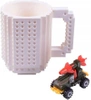 Creative LEGO Brick Mug with Starter Kit - White