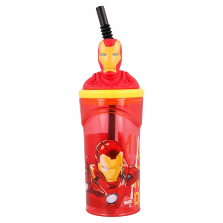 IRON MAN 3D bottle - bidon cup with straw for children MARVEL