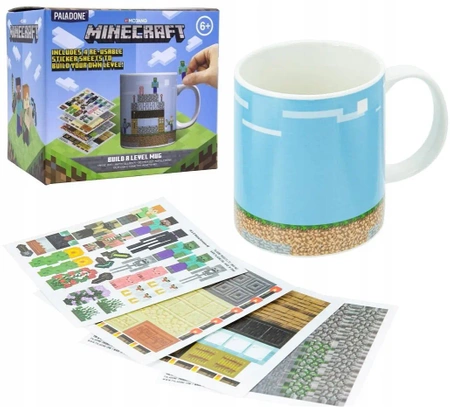 MINECRAFT DIY hrnek (Build A Level) se samolepkami