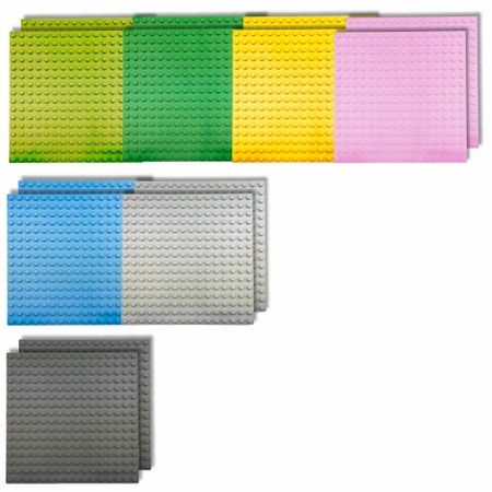 CONSTRUCTION PLATES for LEGO Duplo blocks 16x16 creative COLORFUL SET of 14 pieces
