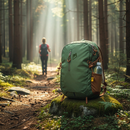 TURISTICKÝ TREKINGOVÝ HORSKÝ BATOH 25L PÁNSKÝ DÁMSKÝ SILNÝ DO HOR ZELENÝ
