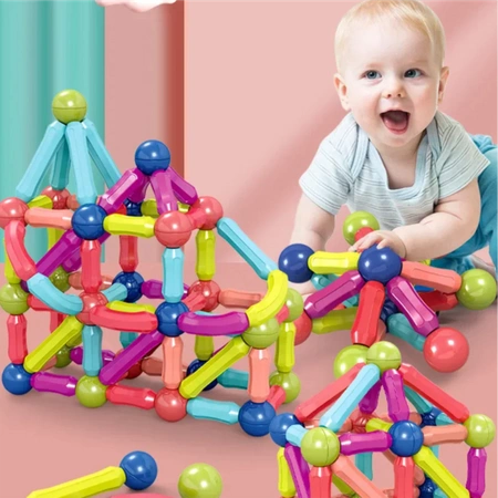 Magnetic Building Blocks STICKS 3D Educational Sticks Set 120 pieces