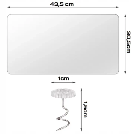 2x Folia ochronna naklejka na meble, drapak przeciw kotom - 43,5 x 30,5 cm (XL)