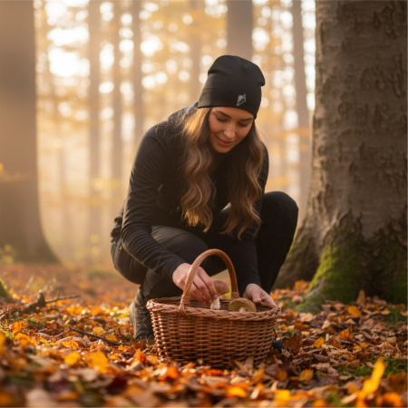 THERMOACTIVE WINTER HAT REFLECTIVE FOR RUNNING MENS WOMENS BLACK L/XL