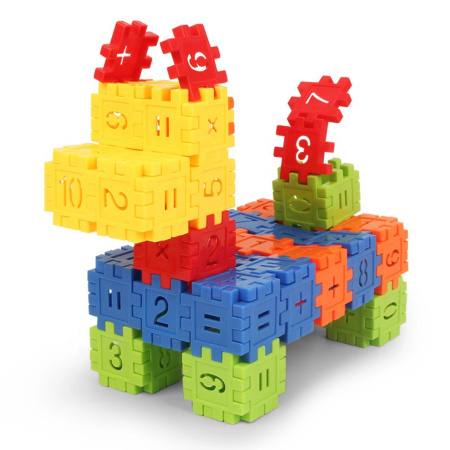 CONSTRUCTION WAFFLE BLOCKS EDUCATIONAL BUILDING PUZZLES FOR CHILDREN SET 90