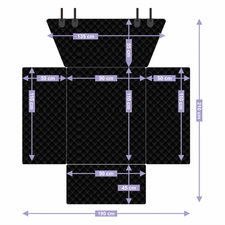 Univerzální Automat do Kufru Auta pro Psy Kočky XL Voděodolný