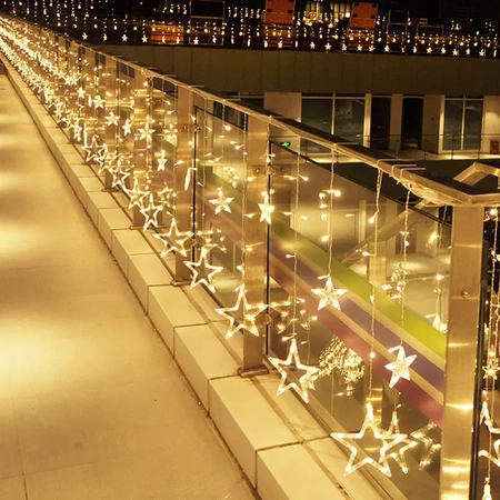 Kurtyna świetlna GWIAZDY 138 LED 2,5 m girlanda dekoracja lampki świąteczne