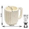 Creative LEGO Brick Mug with Starter Kit - White