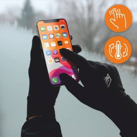 RĘKAWICZKI TERMOAKTYWNE ZIMOWE DOTYKOWE DO BIEGANIA MĘSKIE DO TELEFONU L/XL