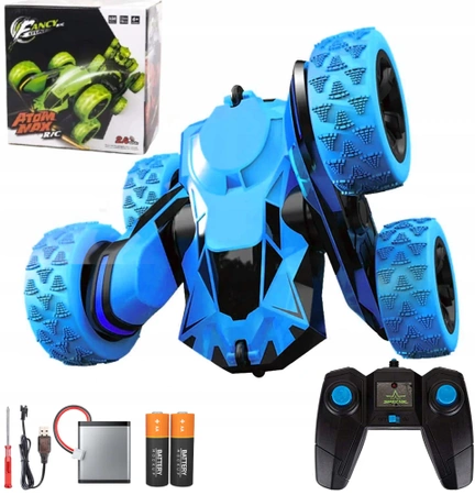 Remote controlled EVI STUNT RC car, acrobat car - blue