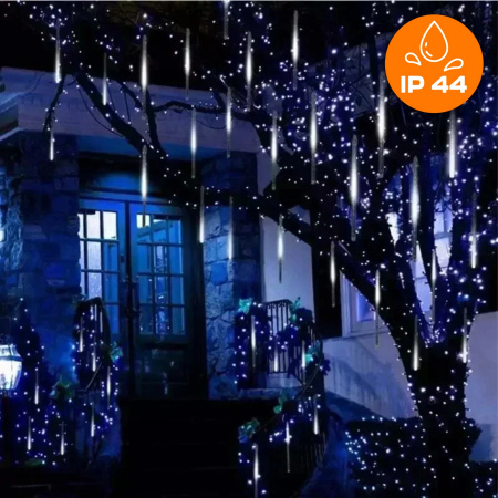 VENKOVNÍ LED CENCÚLE 480 50CM PADÁ SNÍH METEORY GIRLANDA 10 KS - MODRÉ