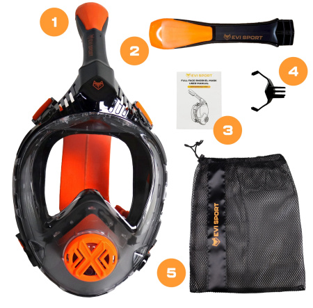 DIVING MASK SWIMMING SNORKELING FULL FACE MASK NO FOG OceanView ELITE S/M