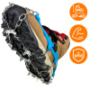 HIKING SHOE GRIPPERS ANTI-SLIP CHAINS TREKKING SPIKES WITH CASE - 37-40 CRAMPONS PREMIUM