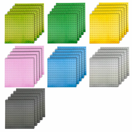 CONSTRUCTION PLATES for LEGO Duplo blocks 16x16 creative COLORFUL SET of 35 pieces